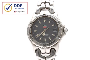 Vintage 1990s [NEAR MINT] TAG HEUER WG1213-KO Black 37mm Men Quartz Watch JAPAN - Bild 1 von 13