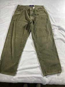 Pantaloni larghi Levis SilverTab verde 38x32 velluto a coste dritti sciolti skater anni 90 Y2K - Foto 1 di 22
