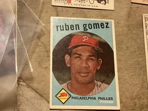 1959 Topps High Number #535 RUBEN GOMEZ Philadelphia Phillies - Near Mint - Picture 1 of 2