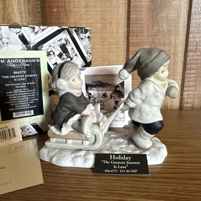 PRETTY AS A PICTURE BY KIM ANDERSON “THE GREATEST JOURNEY IS LOVE” Figurine - Image 1 of 4