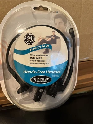 GE Hands-free Headset, 2.5mm Jack, NEW, #86591 - Image 1 of 3