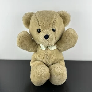 Dakin 1979 Cuddles Beige Tan Teddy Bear Green Ribbon Plush Stuffed Animal 15” - Bild 1 von 6