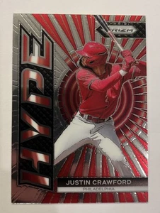 2024 Panini Prizm JUSTIN CRAWFORD #1 🔥 Hype 🔥 Philadelphia Phillies - Picture 1 of 3