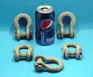 NEW Lot of 5 ea) PLP 2-1/2 Ton Clevis Shackle Galvanized MADE IN THE USA - Picture 1 of 9