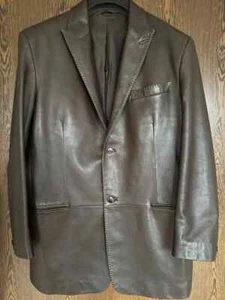 Z Zegna High Quality Chocolate Brown Lambskin Jacket Llazer Sz.XL - Picture 1 of 24