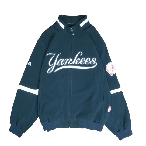 New York Yankees Majestic Dugout Jacket Size 2XL Blue Therma Base MLB Cover
