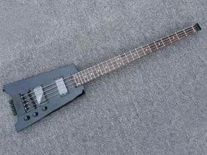 Bajo eléctrico Headless negro de 4 cuerdas diapasón de palisandro hardware negro - Imagen 1 de 6