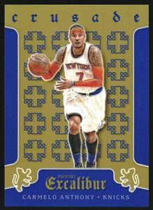 2015-16 Panini Excalibur Crusade Blue Basketball Card #46 Carmelo Anthony /199