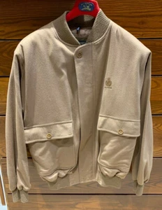 Paul & Shark Loro Piana Cashmere & Wool Camel Bomber Style Jacket Sz LG - Picture 1 of 12