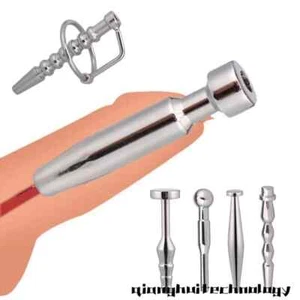 Stainless Steel Urethral Sounds Dilator Plug Inserts Male Chastity Device - Picture 1 of 21