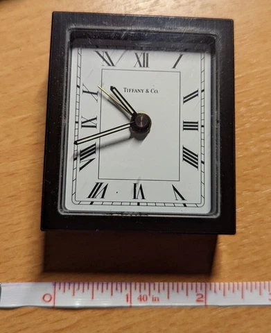 Tiffany Decorative Brass Clock w/Alarm / Jughans W739 German Quartz Movement Cover
