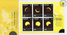 Alderney 2017 FDC Coastal Solar Eclipses 6v M/S Cover Thermochromic Stamps