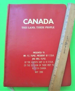 1968 CANADA This Land These People FULL LEATHER PRESENTATION COPY 1st Ed FTDA - Imagen 1 de 12