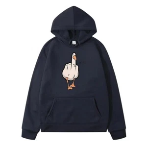 Duck You Fun Printed Male Clothes Sweatshirts for Men Casual Oversized Essential - Picture 1 of 26