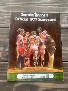 Inaugural 1977 Seattle Mariners Game Program/Scorecard VS Detroit Tigers - Picture 1 of 4