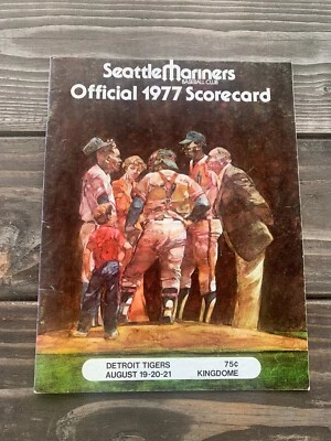 Inaugural 1977 Seattle Mariners Game Program/Scorecard VS Detroit Tigers - Image 1 of 4