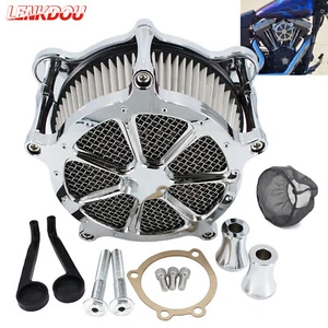 Air Cleaner Intake Stainless Steel Filter For Harley Dyna Softail Touring Glides - Foto 1 di 10