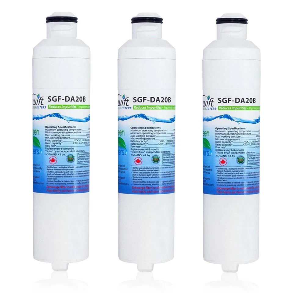 SGF-DA20B Fits for Samsung DA29-00020B DA29-00020A Refrigerator Filter (3 Pack) - Image 1 of 4