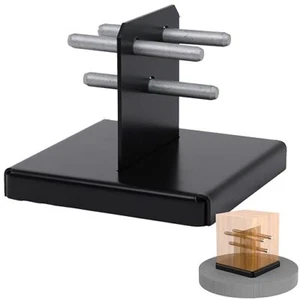 2 Pack 8x8 Post Base for Concrete, Pergola Black Brackets Kit w/ 1-Inch Standoff - Picture 1 of 23