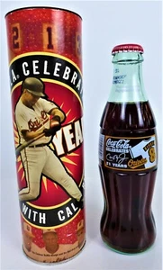 Coca-Cola Celebra Cal Ripken, Orioles 8 Onzas Vidrio Coca-Cola Botella Tubo NUEVO EN CAJA - Imagen 1 de 12
