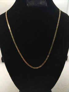 Collana catena maglia in oro giallo massiccio 14 carati larga 1,5 mm lunga 16” 1,9 gr. - Foto 1 di 12