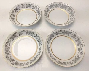Vintage Citadel China Minuit Rose - Dessert Bowls 5.25" Set of 4 - Picture 1 of 6