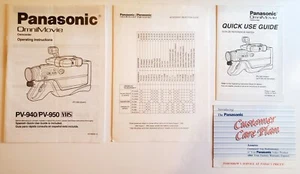 Panasonic OmniMovie PV-940 950 Istruzioni Guida Rapida Libro e Documenti Lotto - Foto 1 di 9