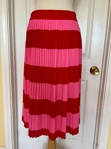 J.CREW striped pleated skirt size 8 - Picture 1 of 7