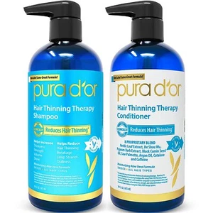 Pura D'or Hair Thinning Therapy Biotin Shampoo Conditioner Hair Loss Treatment - Picture 1 of 4
