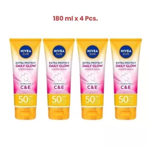 Nivea Extra Protect Daily Glow Essence Serum C&E SPF 50 PA+++ UVA UVB 180ml/4pcs - Picture 1 of 8