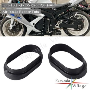 2X Motorcycle Black Air Intake Rubber Tube For Suzuki GSXR1000 05-08 GSXR600/750 - Picture 1 of 7