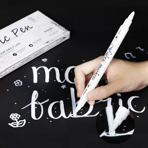 ✿Cloth Painting Pen Textile Pen White Hand-painting Pen Clothes Graffiti Pen   - Picture 1 of 13