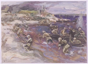 Igor Sinepolski (b.1938) "Battle Scene in the Second World War", gouache, 1970s - Picture 1 of 1