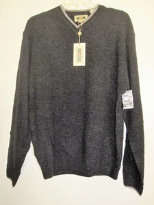 NEW $175 Size M Joseph Abboud Black V-Neck Sweater NWT  - Picture 1 of 3