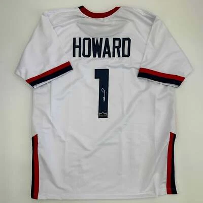 Camiseta deportiva para hombre XL autografiada facsímil Tim Howard Estados Unidos EE. UU. reimpresión blanca Foto 1 de 4