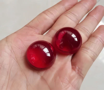 High Quality Round Cabochon Pigeon Blood Red Ruby Lab-created AAAA+ Loose Gems - Image 1 of 4