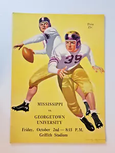 1947 10/2 Ole Miss Rebels @ Georgetown Hoyas Official Football Program - Picture 1 of 2