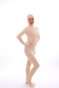 Traje de cuerpo completo unisex Spandex cara abierta segunda piel desnuda espalda cremallera unitaria - Imagen 1 de 1