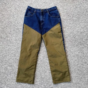 SafTBak 34x30 Label Flannel Lined Upland Brush Hunting Jeans Pants Vintage - Picture 1 of 17