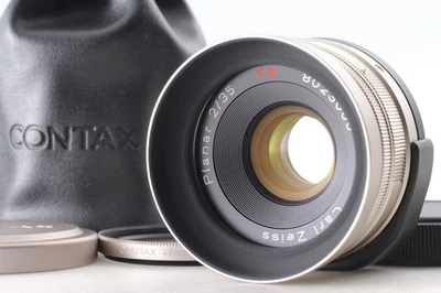 [N MINT+++ w/ Hood Case] Contax Carl Zeiss Planar T* 35mm f/2 Lens G1 G2 JAPAN - Image 1 of 4