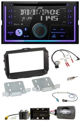 JVC Lenkrad USB 2DIN DAB Bluetooth CD Autoradio für Alfa Giulietta 2013-2021 940 - Bild 1 von 4