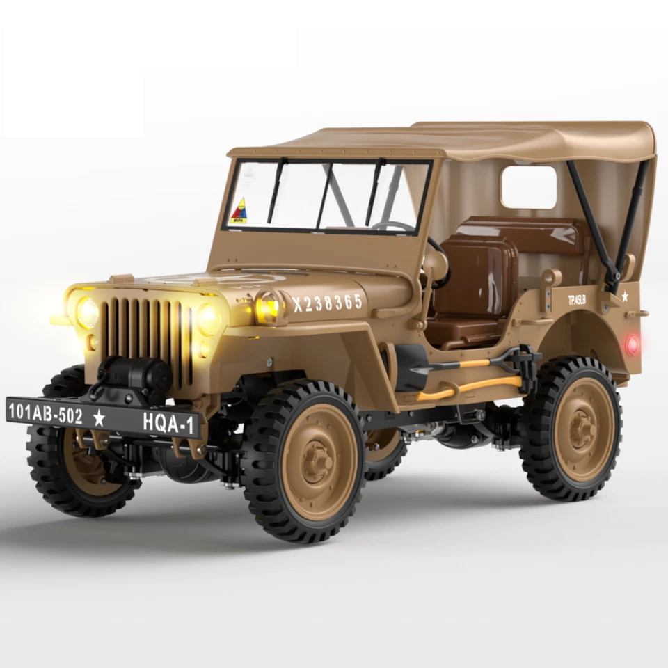 HG4-58 RTR 1/14 4WD RC Car Willys Military Truck for Jeep Off-Road Climbing Winc - Image 1 of 4