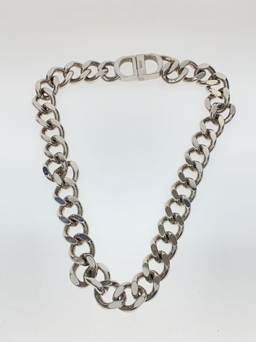 Collana Christian Dior CD Icona Catena Link SLV Uomo Usata