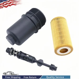 Oil Filter Housing Cap & Piece & Oil Filter For AUDI A1 A3 S3 A4 A5 A7 A8 Q2 Q7 - Picture 1 of 22