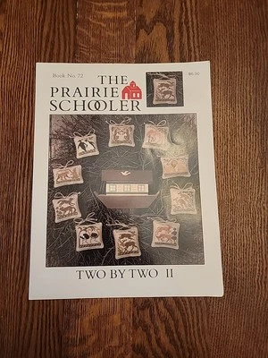 The Prairie Schooler Cross Stitch Chart # 72 Card Stock " Two By Two II" - Image 1 of 2