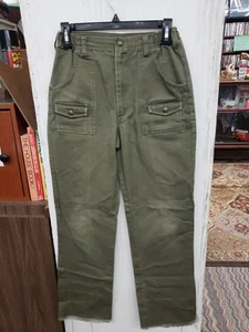 Boy Scouts BSA Pants Youth Size 18 (29 Waist) Green Official Uniform Twill  - Picture 1 of 10
