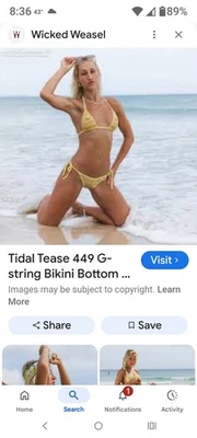 Bikini Wicked Weasel Tidal Tease amarillo mantequilla L Top XS micro inferior RARO/Dis. Foto 1 de 4