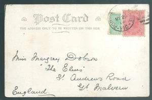 VICTORIA 1905 postcard Melbourne to England - Picture 1 of 2