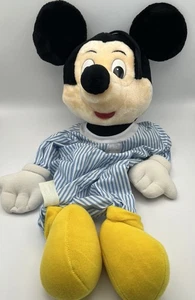 Vintage Disneyland Plush Mickey Mouse Pj Bag Zippered Hanging Pajama Bag Holder - Picture 1 of 13