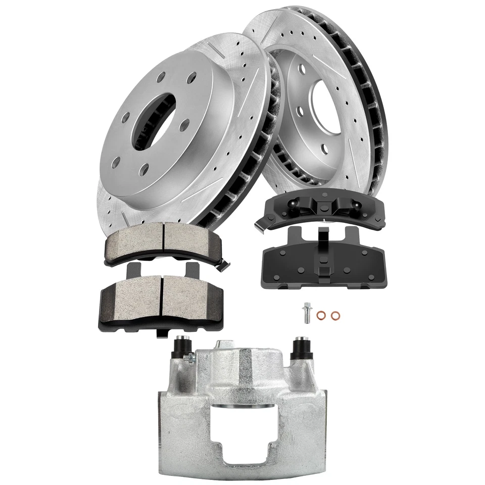 Pinza de freno delantera L+R para GMC K1500 1994-1998 rotores pastillas de freno 7 piezas Foto 1 de 4